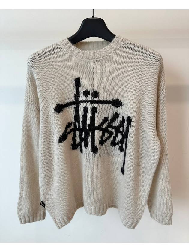 AU Australia ST1M0289 Smooth Graffiti Knit Sweater Cream WOMENS - STUSSY - BALAAN 5