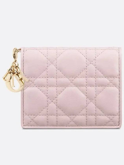 Lady Dior Gardenia Mini Half Wallet Pink - DIOR - BALAAN 2