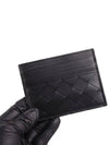 Intrecciato Leather Card Wallet Black - BOTTEGA VENETA - BALAAN 5