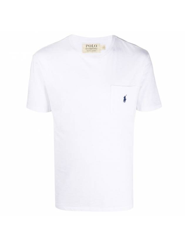 Pony Embroidered Logo Pocket Short Sleeve T-Shirt White - POLO RALPH LAUREN - BALAAN 1