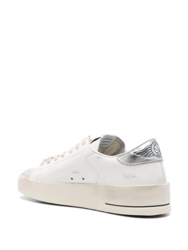 Stardan Leather Low Top Sneakers White Grey - GOLDEN GOOSE - BALAAN 4