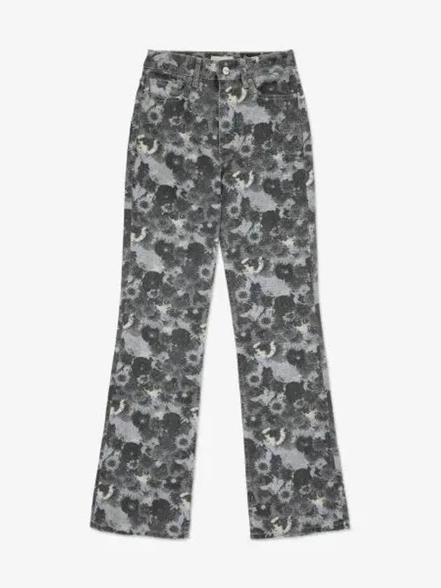 Betzy Print Jeans Grey - GANNI - BALAAN 2