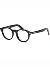 Blue light blocking glasses frame TF5931DB 001 Horn rim round Asian fit - TOM FORD - BALAAN 7