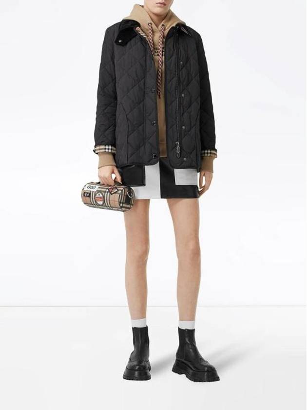 Diamond Quilted Thermoregulated Barn Jacket Black - BURBERRY - BALAAN 3