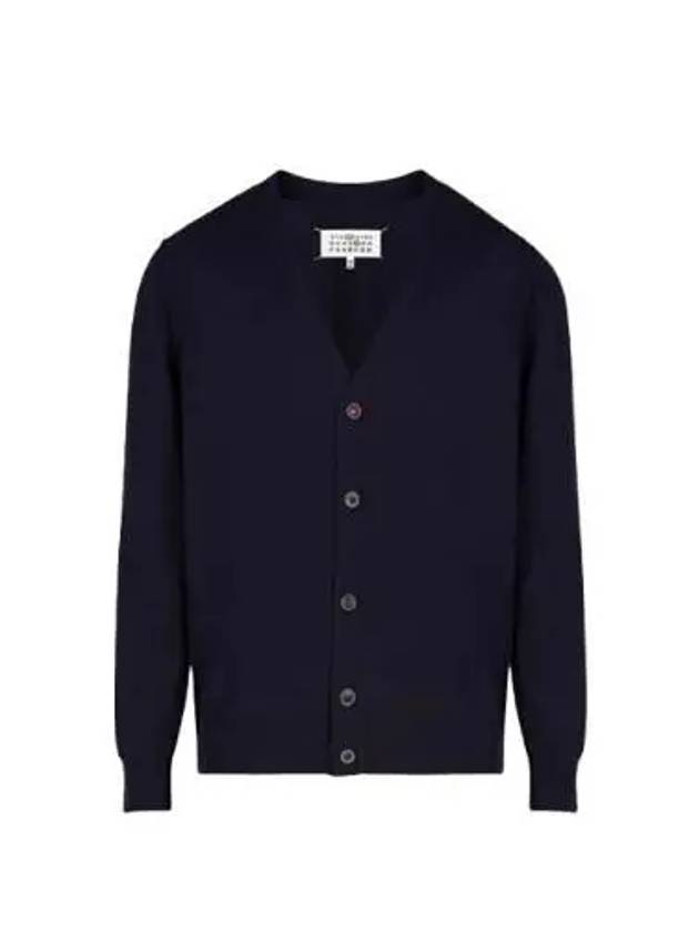 Cashmere Back Stitch Cardigan Navy - MAISON MARGIELA - BALAAN 2