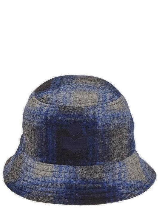 Haley Embroidered Logo Bucket Hat Blue - ISABEL MARANT - BALAAN 1