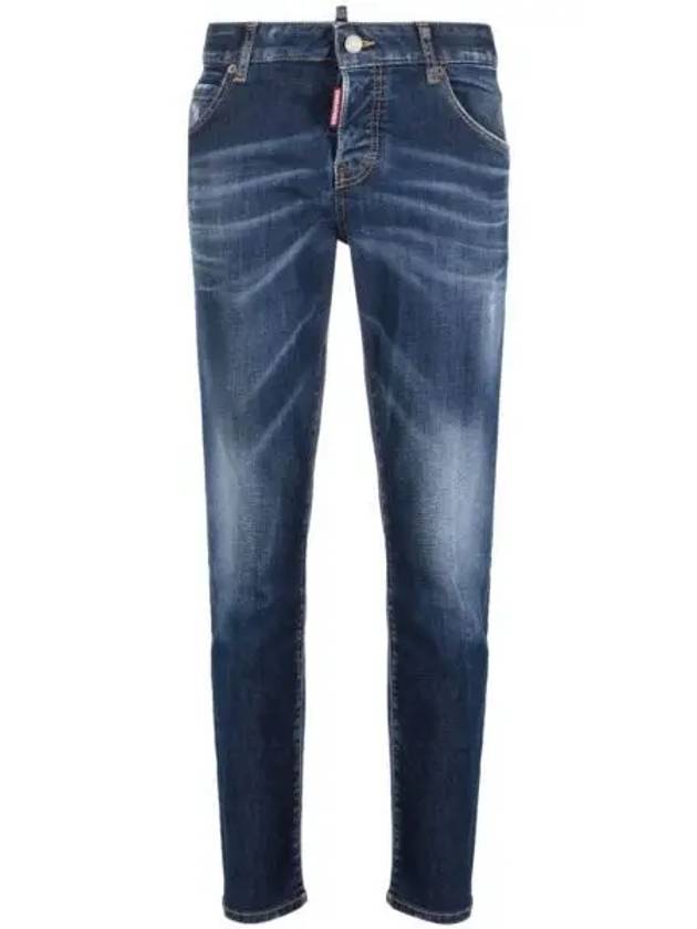 Cropped Skinny Jeans Blue - DSQUARED2 - BALAAN 2