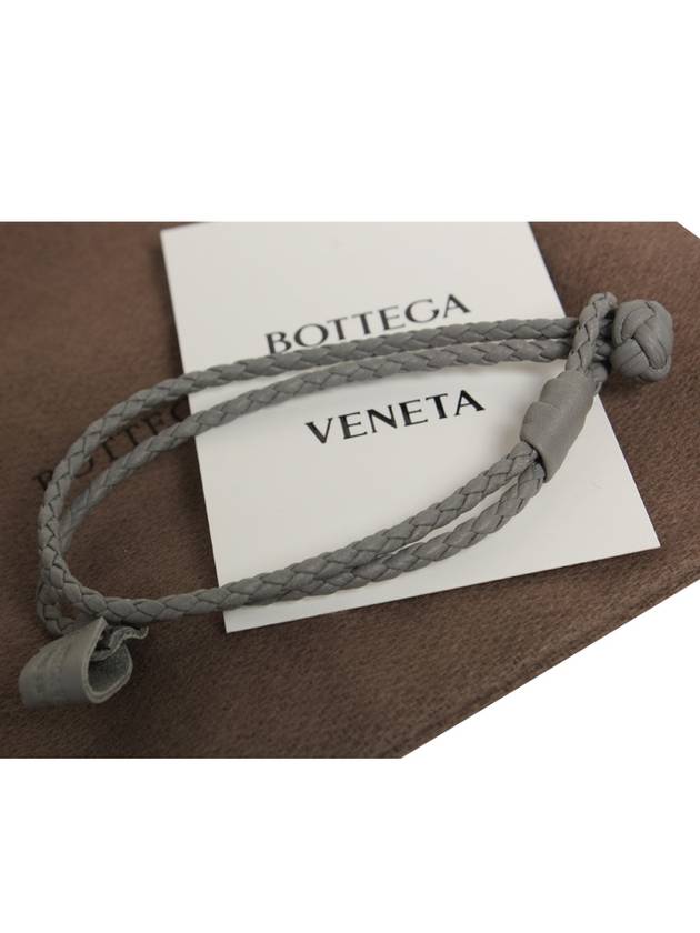 Intrecciato Nappa Double Line Bracelet Concrete - BOTTEGA VENETA - BALAAN 3