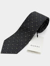 GG Martin silk tie black gold 324855 - GUCCI - BALAAN 4