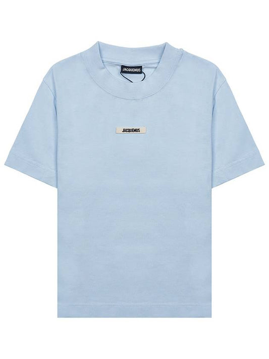 Le Gros Grain Short Sleeve T-Shirt Light Blue - JACQUEMUS - BALAAN 2