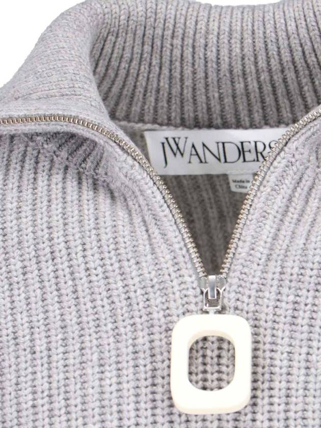 Zip-Up Knit Turtleneck Grey - JW ANDERSON - BALAAN 6