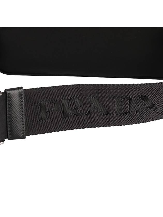 Re-Nylon And Saffiano Leather Belt Bag Black - PRADA - BALAAN 10