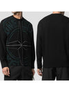 Jacquard Signature Big Logo Pullover Knit Top Black - STONE ISLAND - BALAAN 2