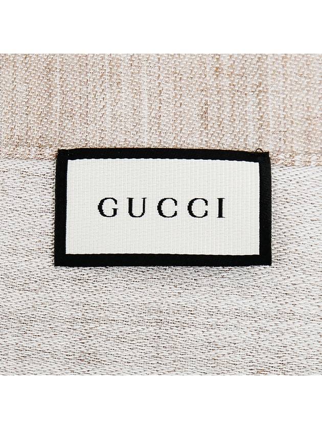 GG Jacquard Wool Silk Muffler Ivory - GUCCI - BALAAN 5