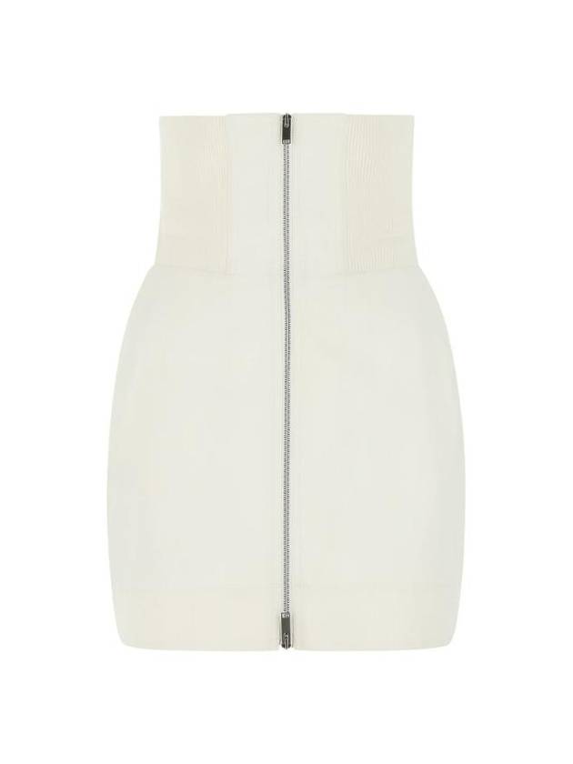 zip-up short skirt cream - STELLA MCCARTNEY - BALAAN 1