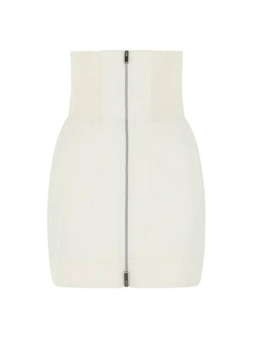 zip-up short skirt cream - STELLA MCCARTNEY - BALAAN 1