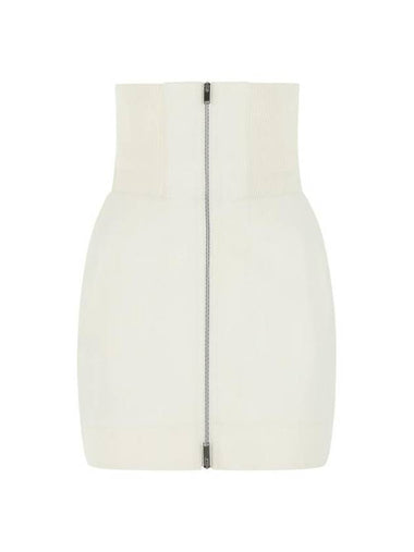 zip-up short skirt cream - STELLA MCCARTNEY - BALAAN 1