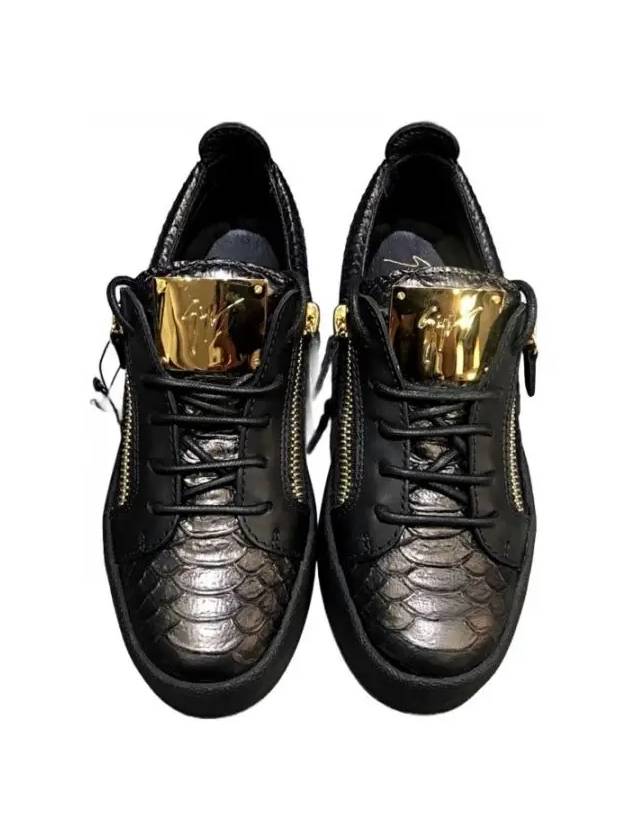 RW6000 007 Zipper Snakeskin Sneakers Black - GIUSEPPE ZANOTTI - BALAAN 3