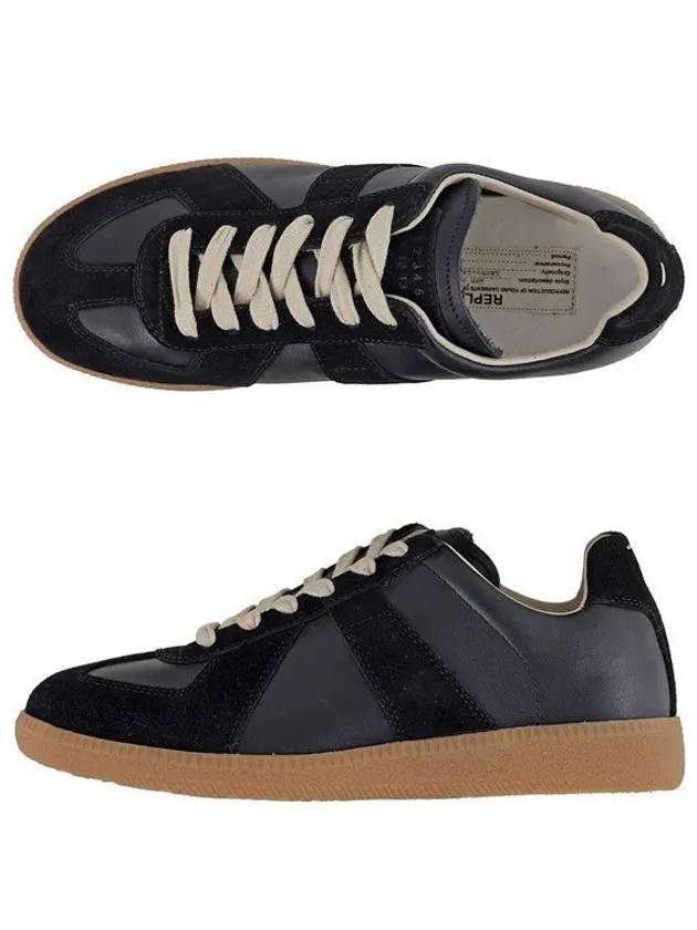 Replica Calfskin Low Top Sneakers Black - MAISON MARGIELA - BALAAN 2