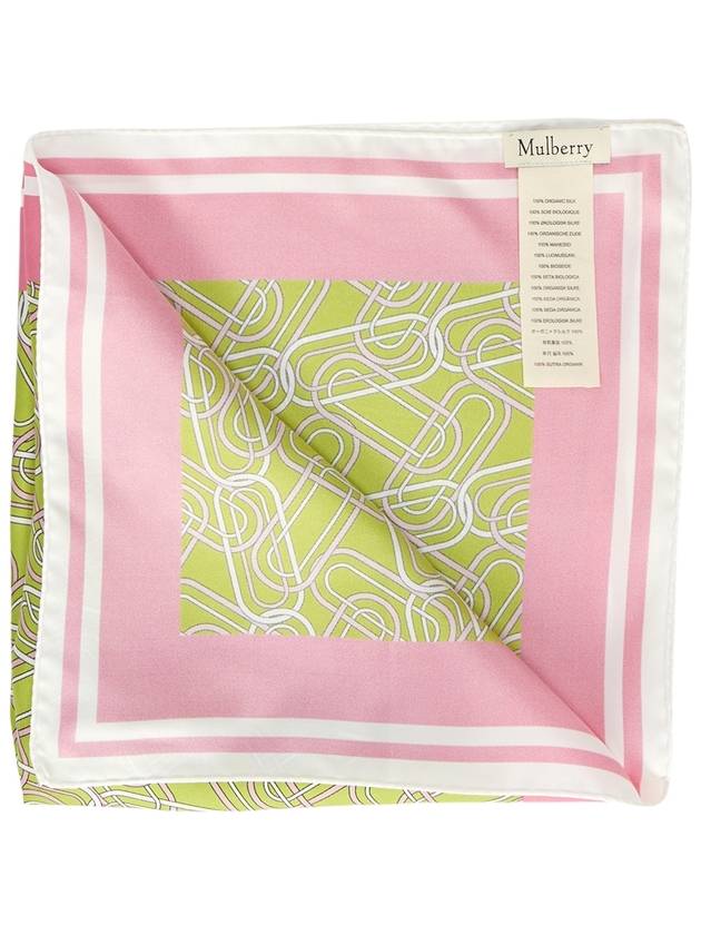 Women's Softie Chain Square Scarf Green - MULBERRY - BALAAN 5