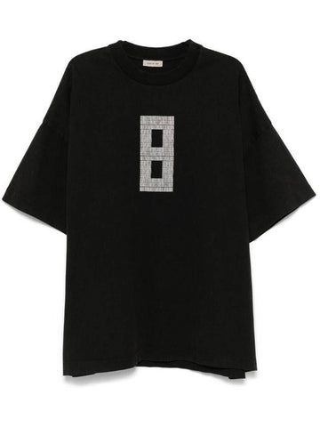 Fear Of God Short Sleeve Tee 8 Grey Print Clothing - FEAR OF GOD - BALAAN 1