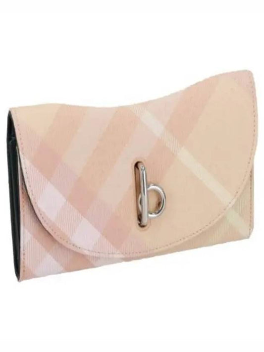 Rocking Check Medium Wallet Pink - BURBERRY - BALAAN 2