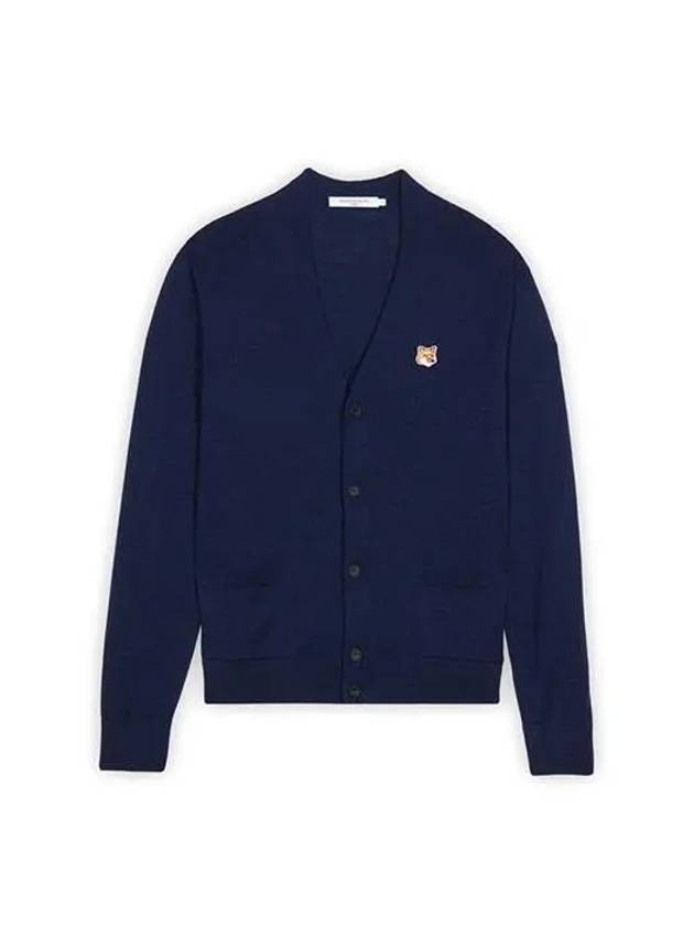 Fox Head Patch Classic Wool Cardigan Navy - MAISON KITSUNE - BALAAN 2