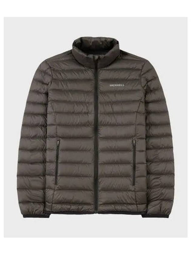 MEN Quilted high neck basic lightweight down jacket DARK CHARCOAL - MERRELL - BALAAN 1