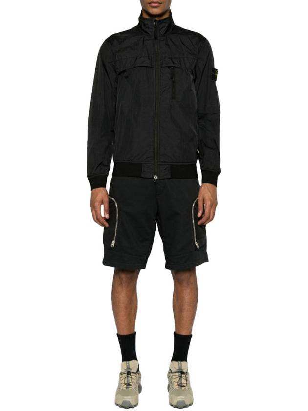 Garment Dyed Crinkle Reps R Nylon Jacket Black - STONE ISLAND - BALAAN 5