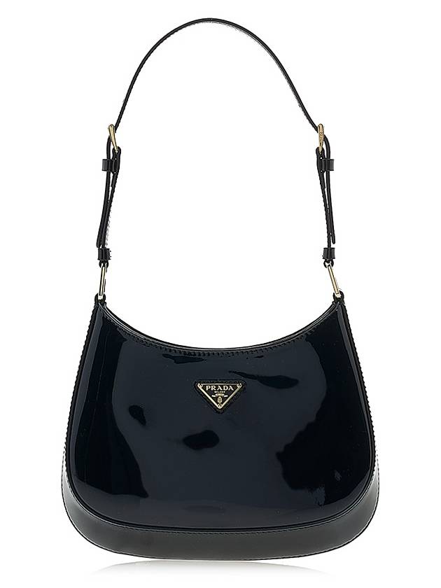 Cleo Patent Leather Shoulder Bag Black - PRADA - BALAAN 3