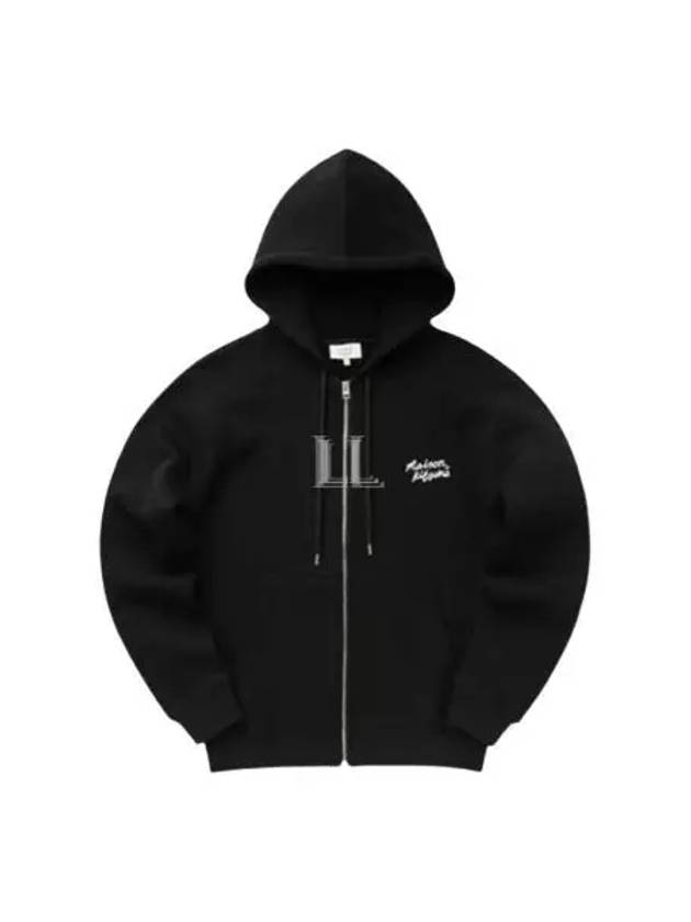 Handwriting Comfort Zip Up Hooodie Black - MAISON KITSUNE - BALAAN 2