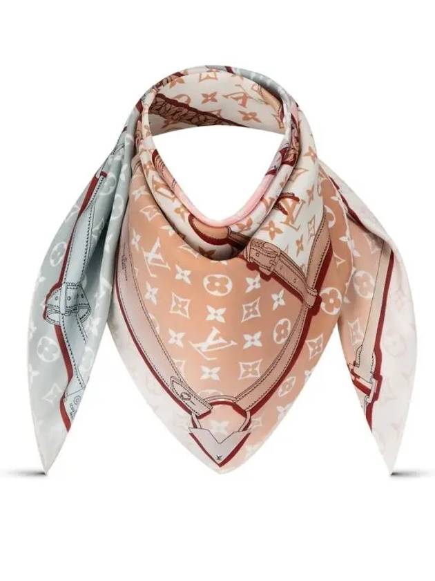 Monogram Confidential Square 70 Scarf Grey - LOUIS VUITTON - BALAAN 4