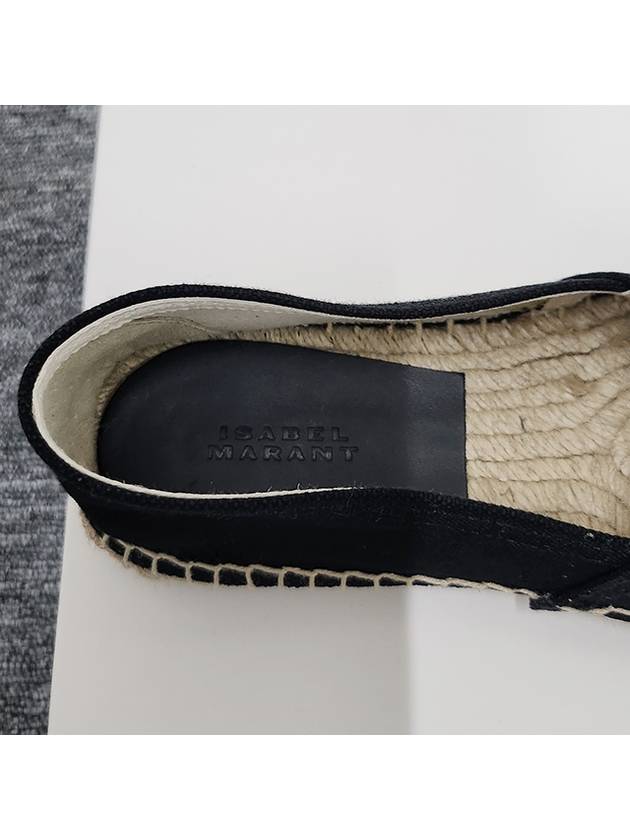 Canae Embroidered Logo Canvas Espadrilles Black - ISABEL MARANT - BALAAN 9