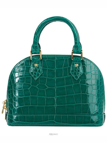 Alma BB Alligator Emerald Gold Plated 74162 - LOUIS VUITTON - BALAAN 1