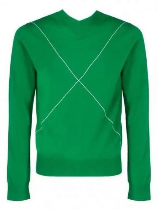 White x Stitched Knit Top Paraket - BOTTEGA VENETA - BALAAN 2