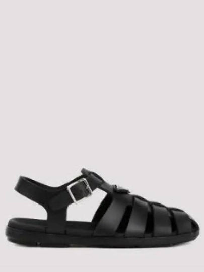 Triangle Logo Fisherman Rubber Sandals Black - PRADA - BALAAN 2