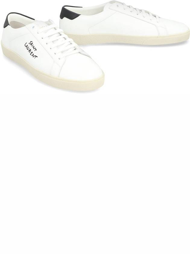 Court Classic SL 06 Leather Low Top Sneakers White - SAINT LAURENT - BALAAN 4