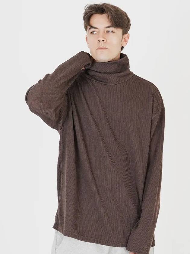 Wide Polar Neck Knit Brown - CHANCE'S NOI - BALAAN 4