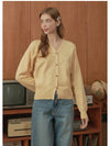 Knit Vneck cardigan yellow - MICANE - BALAAN 4