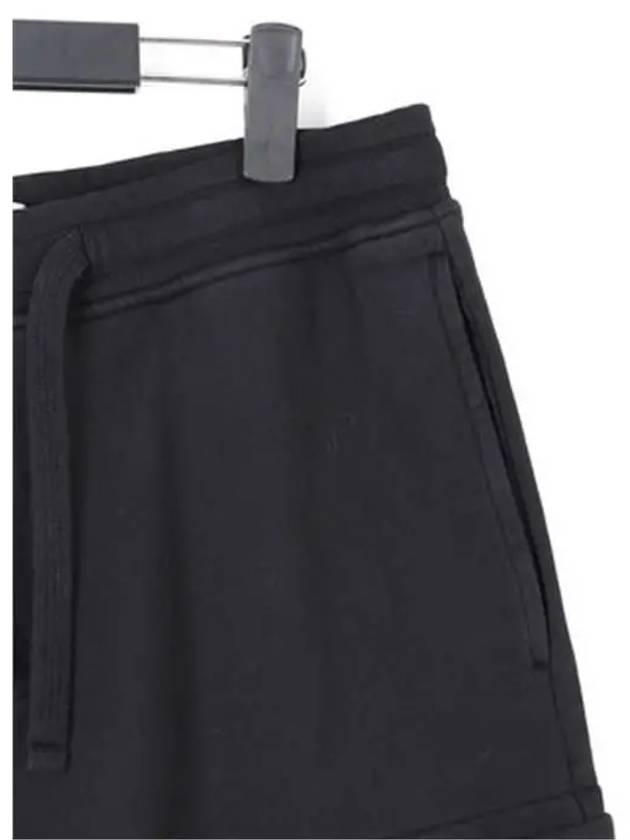 Fleece Bermuda Shorts Black - STONE ISLAND - BALAAN 5