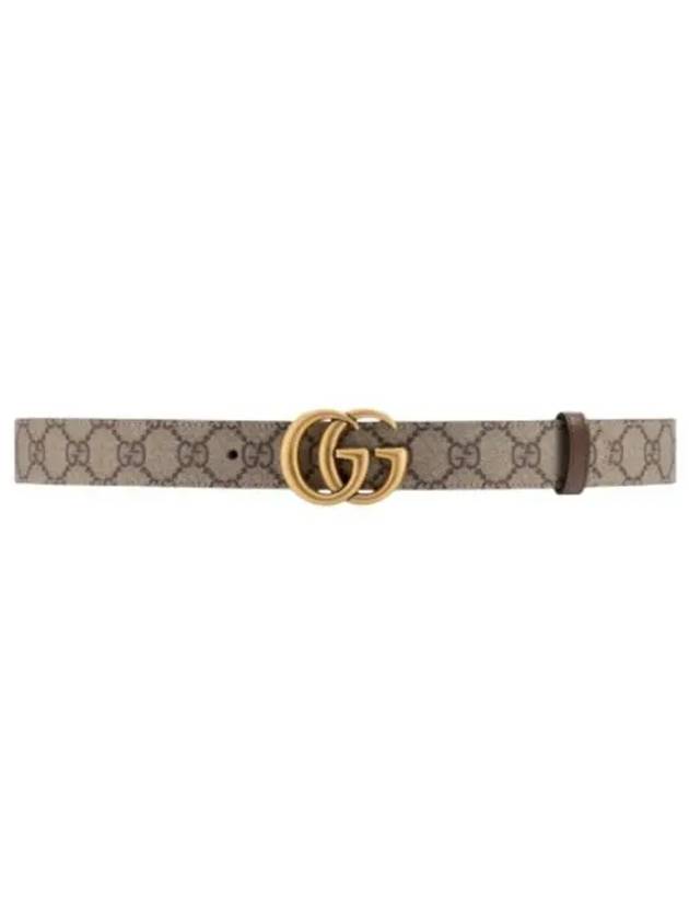 GG Marmont Supreme Canvas Leather Reversible Belt Brown Beige - GUCCI - BALAAN 2