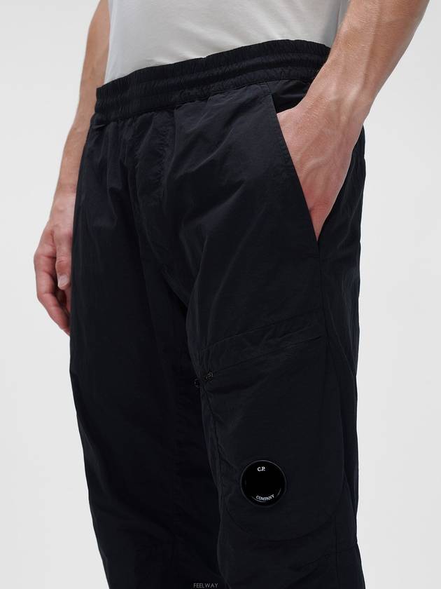 Lens Wappen Straight Pants Black - CP COMPANY - BALAAN 4