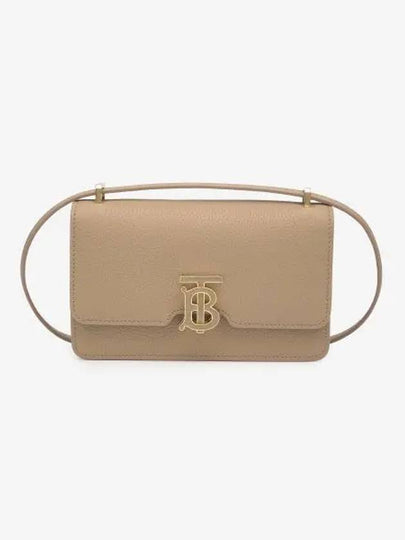 TB Logo Calfskin Mini Cross Bag Beige - BURBERRY - BALAAN 2