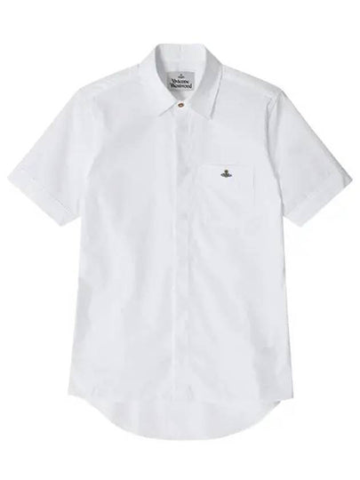 Men's Logo Classic Short Sleeve Shirt White - VIVIENNE WESTWOOD - BALAAN 2