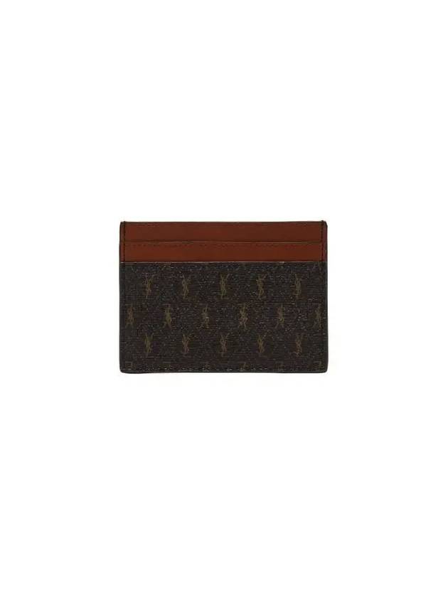 Monogram Canvas Card Wallet Brown - SAINT LAURENT - BALAAN 2