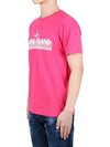 Tricromia One Print Garment Dyed Cotton Jersey Short Sleeve T-Shirt Pink - STONE ISLAND - BALAAN 4