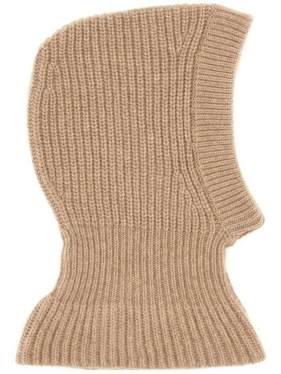 Lambswool Ribbed Knit Balaclava Beige - LEMAIRE - BALAAN 2