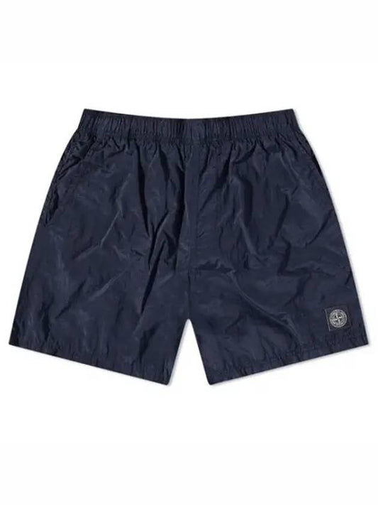 Men's Logo Patch Nylon Swim Shorts Blue - STONE ISLAND - BALAAN 2