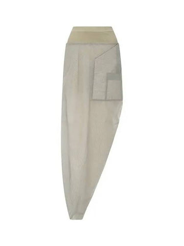 WOMEN Square Pattern Long Cargo Skirt Dark Beige - RICK OWENS - BALAAN 1