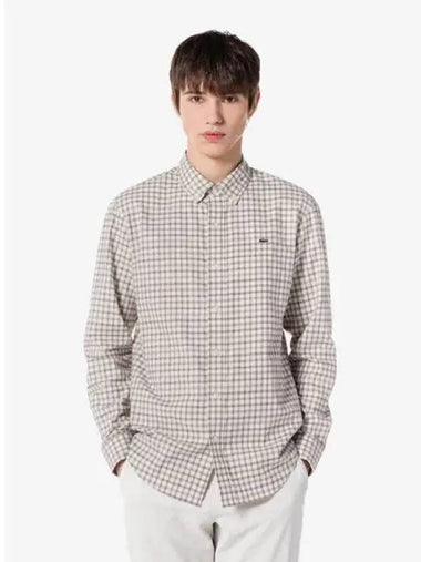 Men s Flannel Grid Shirt CH701E 54N 02S Domestic Product GQ2N24082229802 - LACOSTE - BALAAN 1